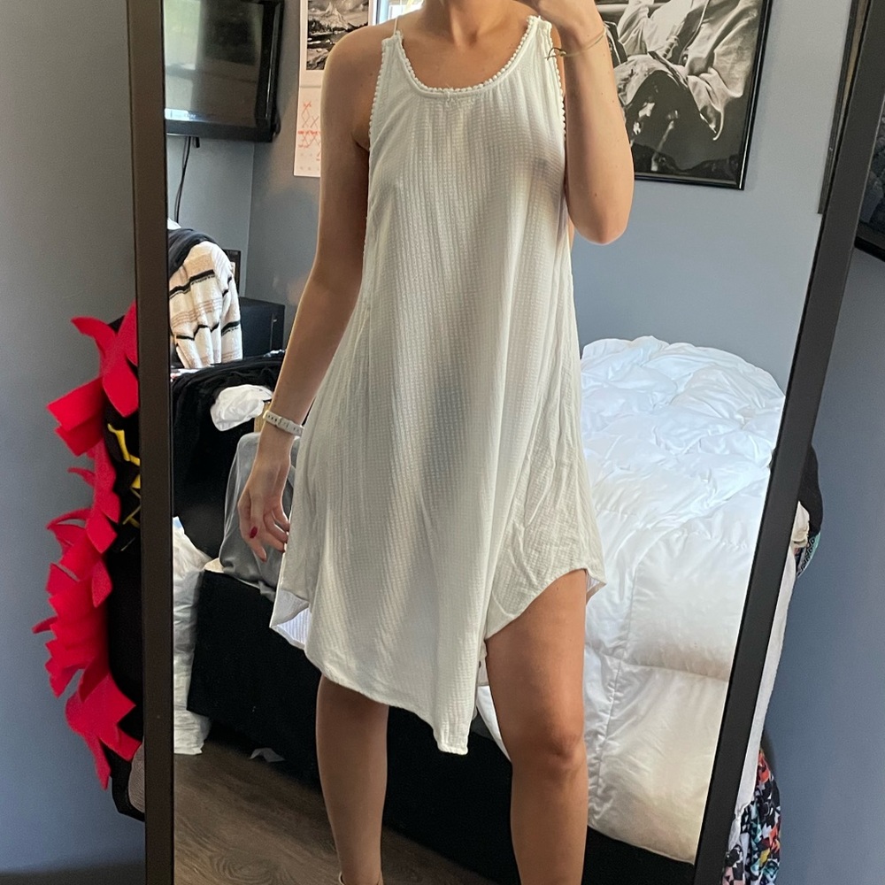 O’Neill L White Midi Beach Coverup Dress - Picture 1 of 10